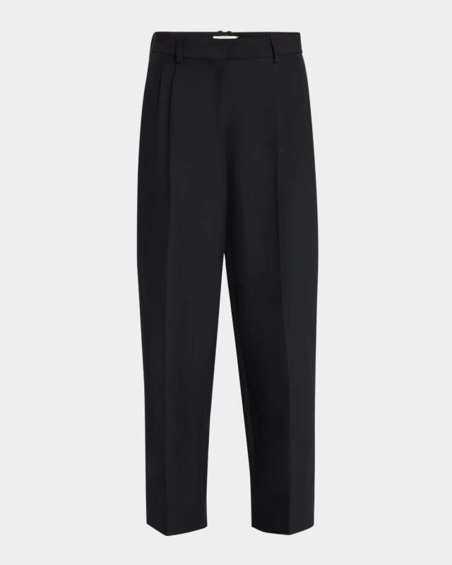 Lilas Pleated Straight-Leg Pants